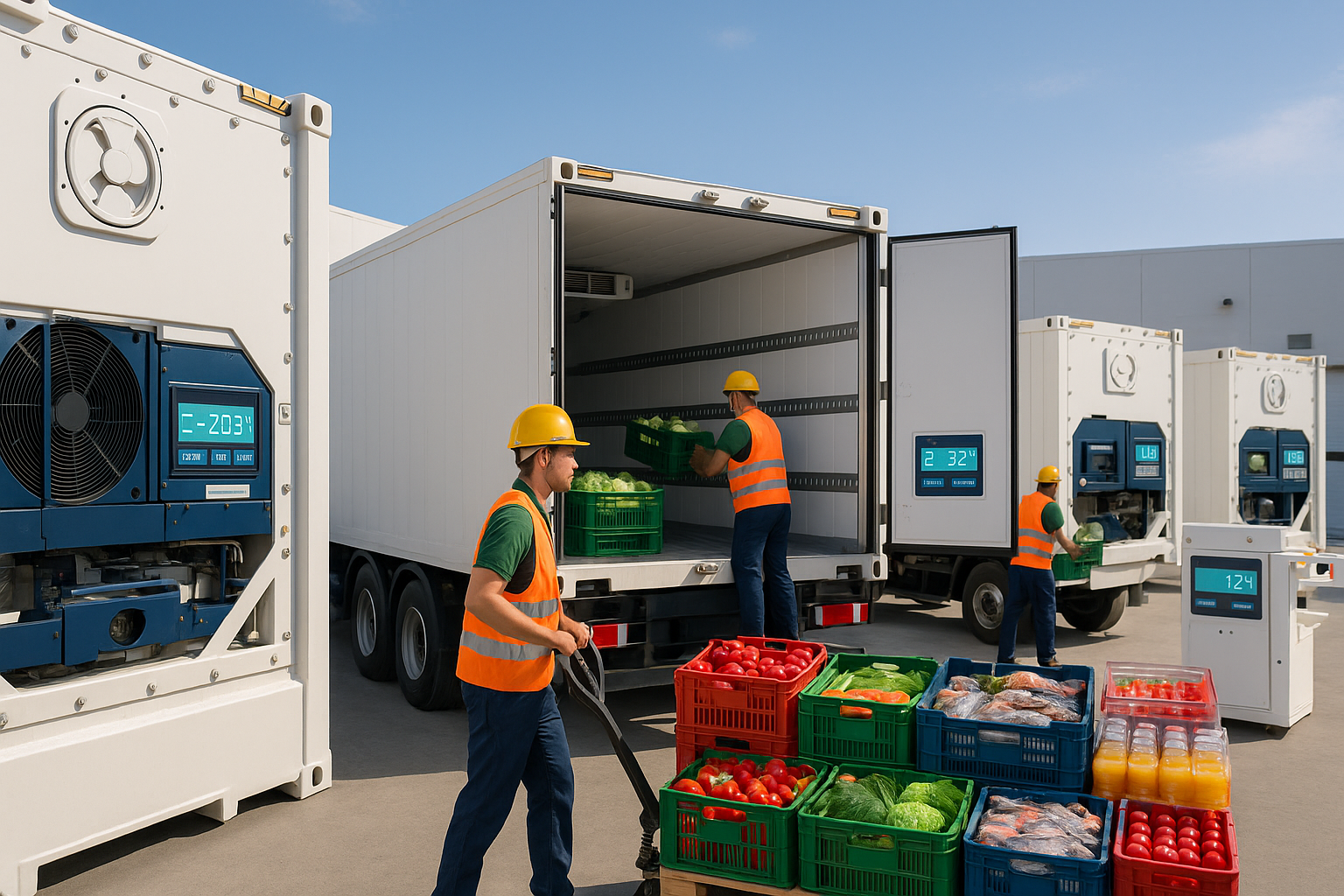 Come vengono utilizzati i contenitori frigoriferi nella logistica di alimenti e bevande?