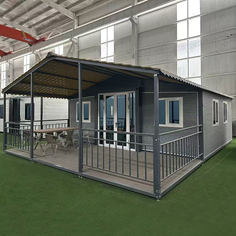 Unità abitativa mobile prefabbricata per casa container espandibile a doppia ala da 20 piedi