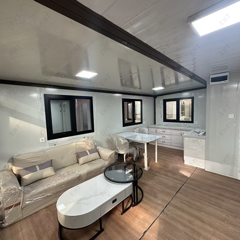 Unità abitativa mobile prefabbricata per casa container espandibile a doppia ala da 20 piedi