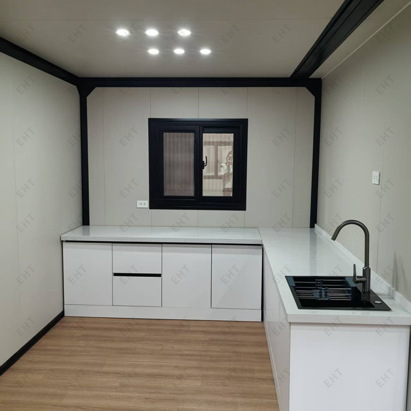 Unità abitativa mobile prefabbricata per casa container espandibile a doppia ala da 20 piedi