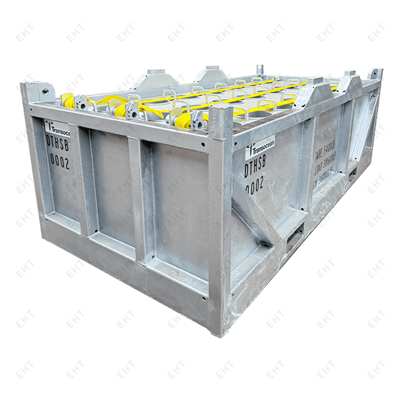 Cestello per gru di stoccaggio per tubi per piattaforma offshore